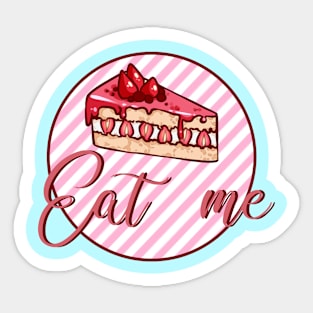 "Eat me" cute print Sticker